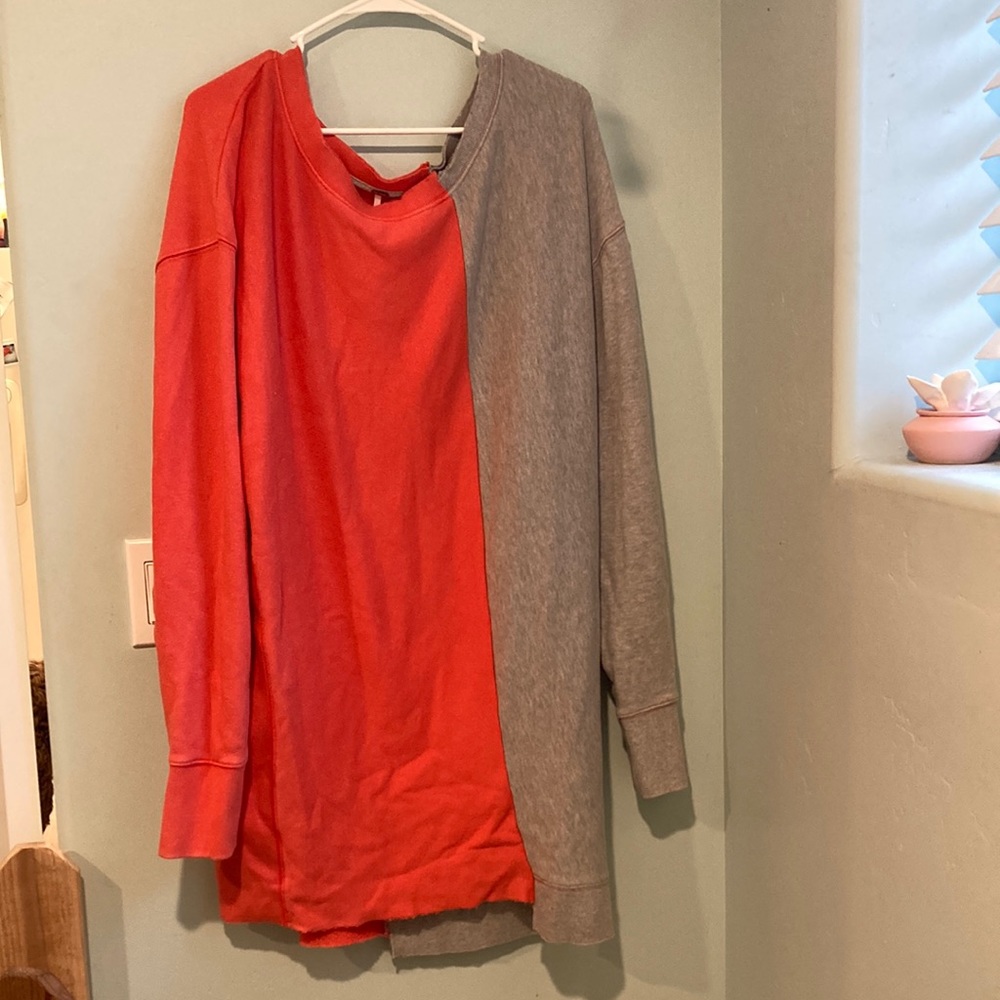 NWT free people color block sweatshirt dress
